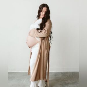 NWT Goumi WOMENS ROBE SANDSTONE Medium/Large Organic Cotton Lounge​​ MATERNITY